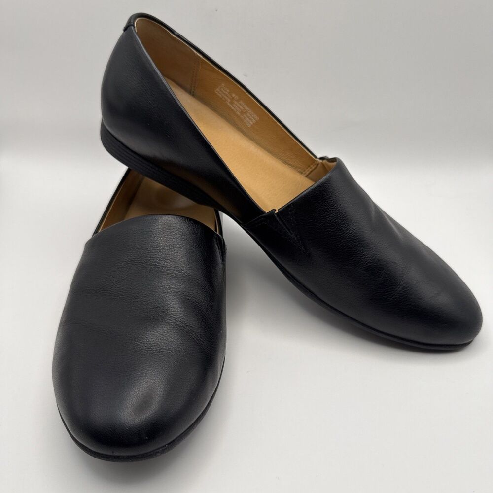 Dansko Larisa Shoes Womens 40 / 9.5 Black Leather Comfort Slip On Loafer Career